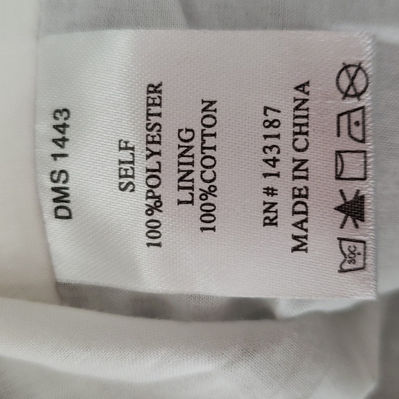 Dance & Marvel Midi Skirt Medium Black White Stripe Floral Ruffle Embroidered - Picture 15 of 16